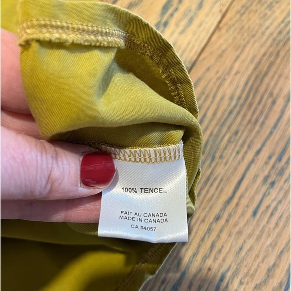 CHERRY BOBIN yellow/green blouse size XS - Picture 4 of 8